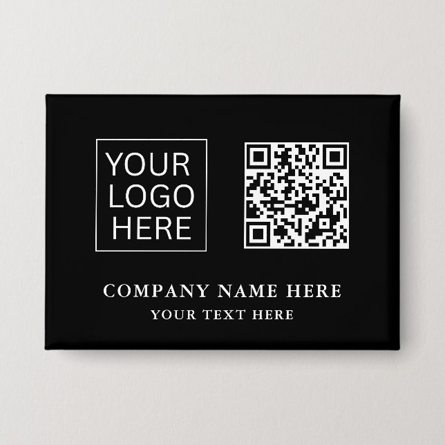 Einfache Minimalistische Logo- und Textwerbung Button (Vorderseite)