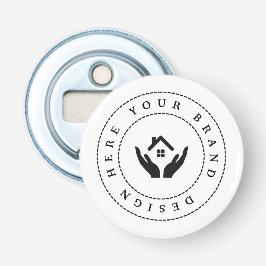 Einfache Minimalistische Logo- und Textwerbung Flaschenöffner