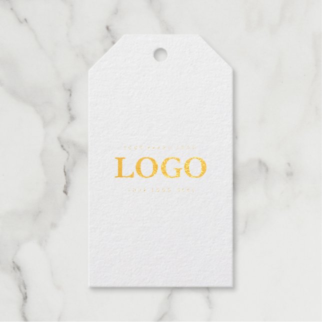 Einfache Minimalistische Logo- und Textwerbung Geschenkanhänger (Vorderseite)