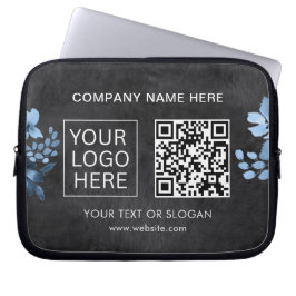 Einfache Minimalistische Logo- und Textwerbung Laptopschutzhülle