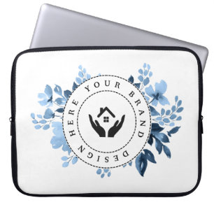 Einfache Minimalistische Logo- und Textwerbung Laptopschutzhülle