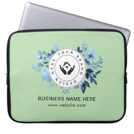 Einfache Minimalistische Logo- und Textwerbung Laptopschutzhülle