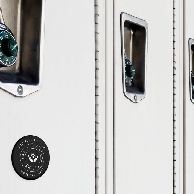 Einfache Minimalistische Logo- und Textwerbung Magnet (In Situ (Schrank))