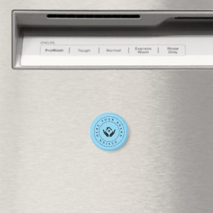 Einfache Minimalistische Logo- und Textwerbung Magnet