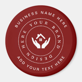 Einfache Minimalistische Logo- und Textwerbung Magnet