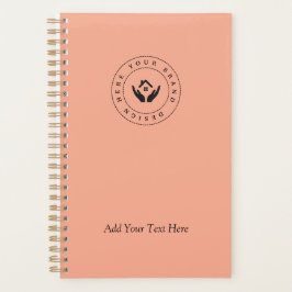Einfache Minimalistische Logo- und Textwerbung Planer
