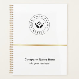 Einfache Minimalistische Logo- und Textwerbung Planer