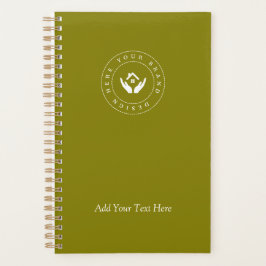 Einfache Minimalistische Logo- und Textwerbung Planer