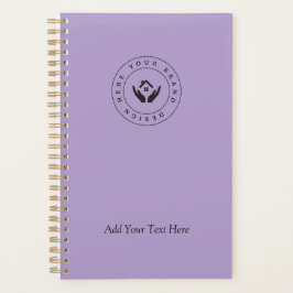Einfache Minimalistische Logo- und Textwerbung Planer