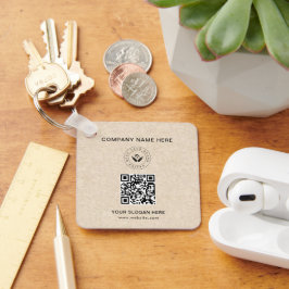 Einfache Minimalistische Logo- und Textwerbung Schlüsselanhänger