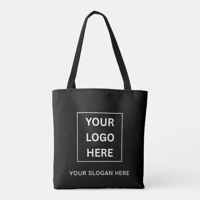 Einfache Minimalistische Logo- und Textwerbung Tasche (Rückseite)