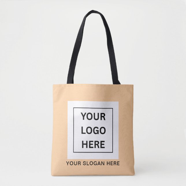 Einfache Minimalistische Logo- und Textwerbung Tasche (Vorderseite)
