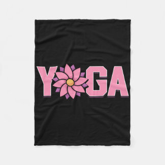 Einfache Minimalistische Lotusblumen-Yoga Fleecedecke
