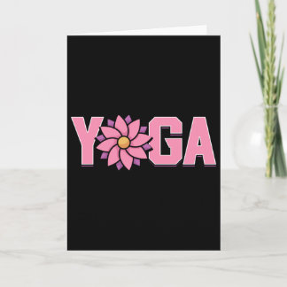 Einfache minimalistische Lotusblumen-Yoga Karte