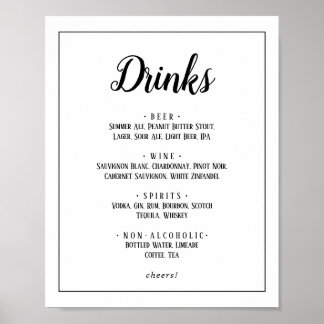 Einfache Minimalistische Mahlzeiten Poster