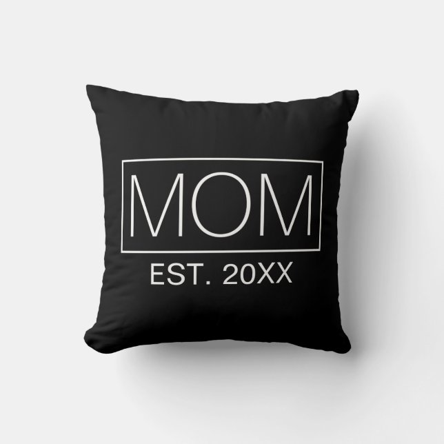 Einfache Minimalistische Mama Typografie| Kissen (Vorderseite)