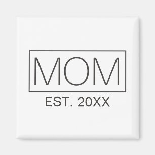 Einfache Minimalistische Mama Typografie   Magnet
