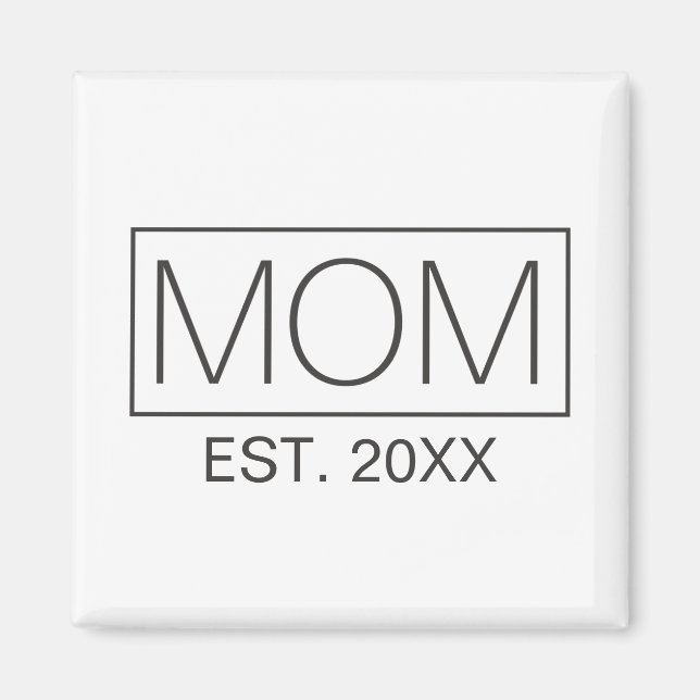 Einfache Minimalistische Mama Typografie | Magnet (Vorne)