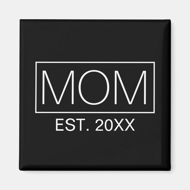 Einfache Minimalistische Mama Typografie | Magnet (Vorne)