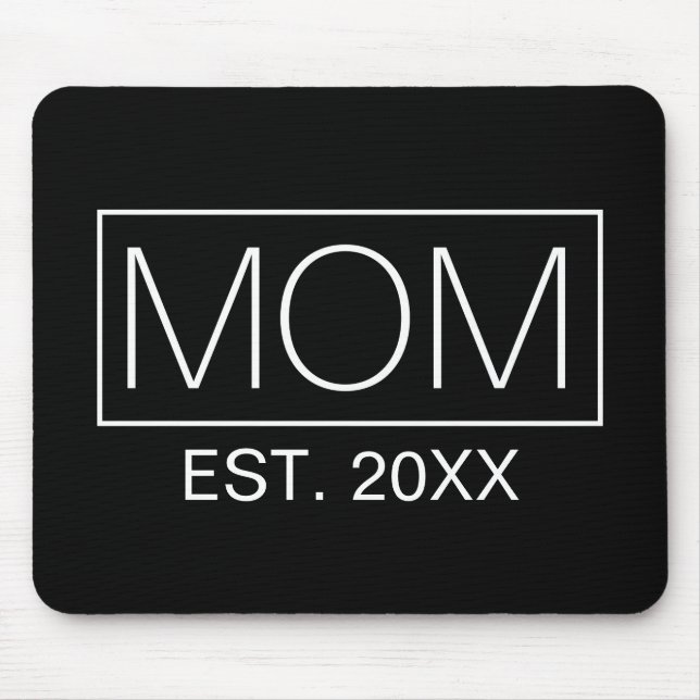 Einfache Minimalistische Mama Typografie | Mauspad (Vorne)