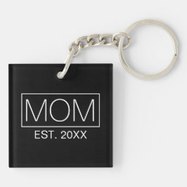 Einfache Minimalistische Mama Typografie | SCHLÜSS Schlüsselanhänger