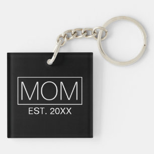 Einfache Minimalistische Mama Typografie   SCHLÜSS Schlüsselanhänger