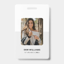 Einfache Minimalistische Mitarbeiter-ID Ausweis
