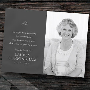 Einfache minimalistische moderne Foto-Gedenkstätte Postkarte