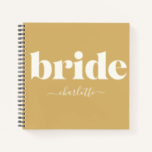 Einfache Minimalistische moderne Mustard Bridge Na Notizbuch