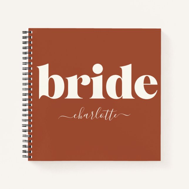 Einfache Minimalistische moderne Personalisierte R Notizbuch (Vorderseite)