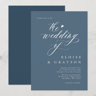 Einfache Minimalistische, moderne, rosafarbene Hoc Einladung