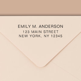 Einfache Minimalistische moderne Rücksendeadresse Permastempel