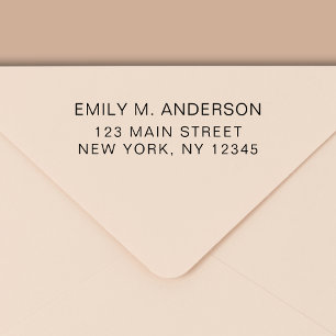 Einfache Minimalistische moderne Rücksendeadresse Permastempel