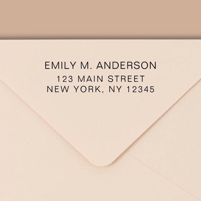 Einfache Minimalistische moderne Rücksendeadresse Permastempel (Von Creator hochgeladen)