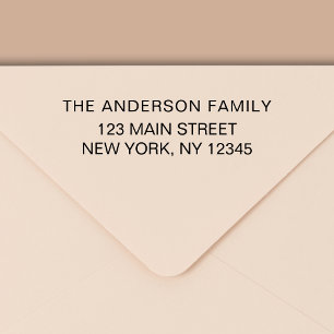 Einfache Minimalistische moderne Rücksendeadresse Permastempel