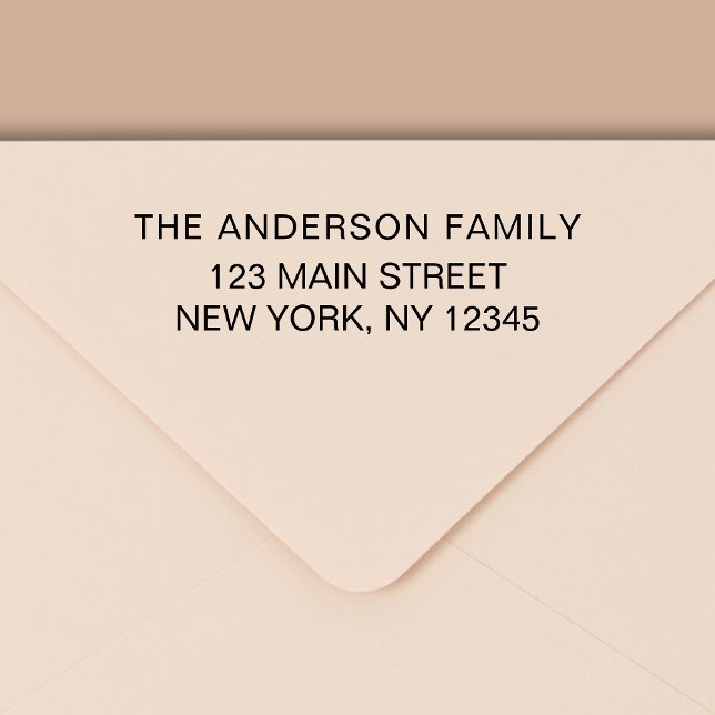 Einfache Minimalistische moderne Rücksendeadresse Permastempel (Von Creator hochgeladen)