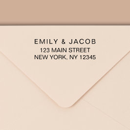 Einfache Minimalistische moderne Rücksendeadresse Permastempel