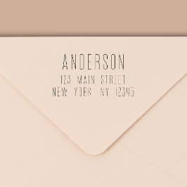 Einfache Minimalistische moderne Rücksendeadresse Permastempel