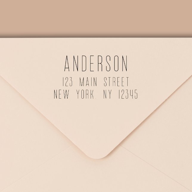 Einfache Minimalistische moderne Rücksendeadresse Permastempel (Von Creator hochgeladen)