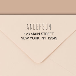 Einfache Minimalistische moderne Rücksendeadresse Permastempel