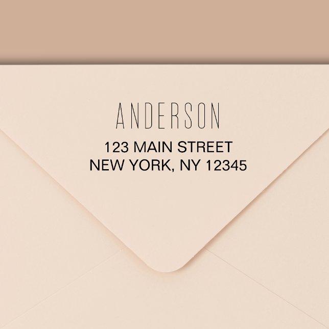 Einfache Minimalistische moderne Rücksendeadresse Permastempel (Von Creator hochgeladen)