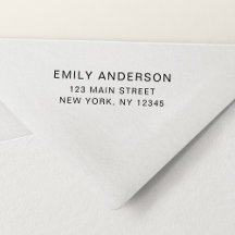 Einfache Minimalistische moderne Rücksendeadresse