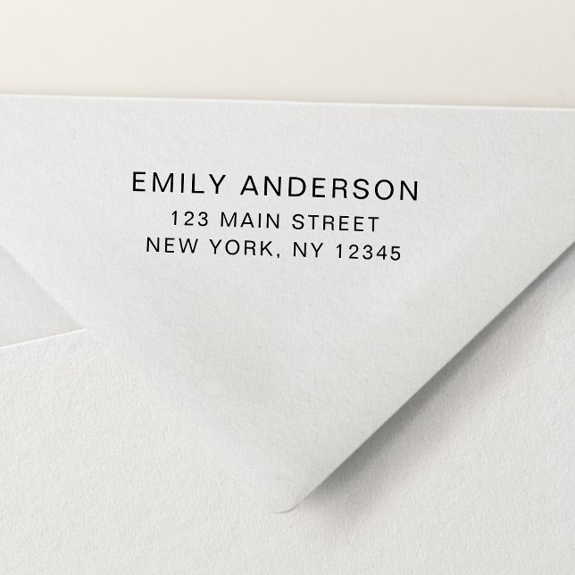 Einfache Minimalistische moderne Rücksendeadresse Permastempel (Von Creator hochgeladen)
