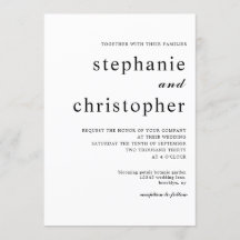 Einfache Minimalistische moderne Script-Hochzeit B