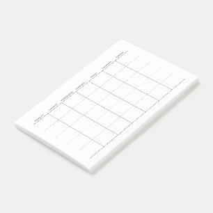 Einfache Minimalistische Monatsplanung Post-it Klebezettel