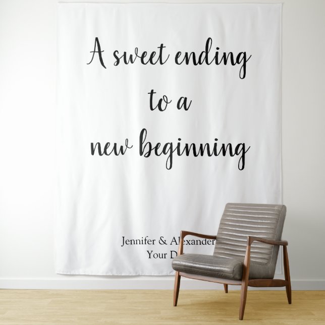 Einfache Minimalistische, monochrome Liebe-Angebot Wandteppich (Beispiel)
