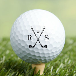 Einfache Minimalistische Monogramm Initial Golfball