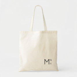 Einfache + Minimalistische Monogramm-Initial-Tasch Tragetasche