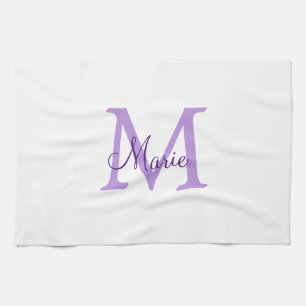 einfache minimalistische Monogramm-Name in rosa ro Geschirrtuch