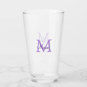 einfache minimalistische Monogramm-Name in Rosa Ro Glas
